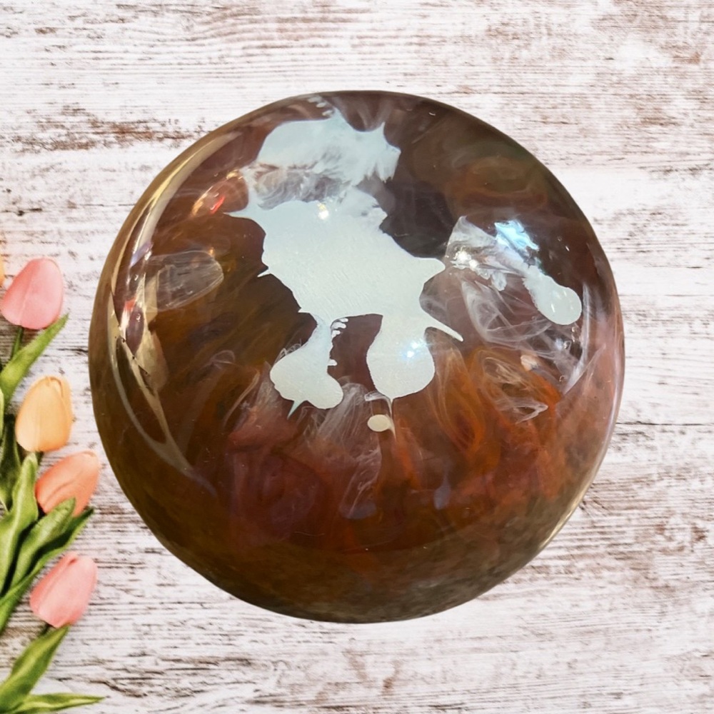 Fire Red Handcrafted Orb